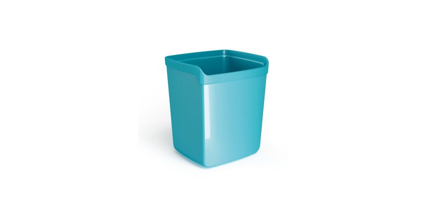Bicchiere portapenne Mydesk - 8,7 x 7,4 x 10 cm - turchese - Arda