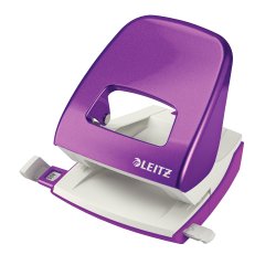 Perforatore 5008 New NeXXt WOW - passo 8 cm - max 30 fogli - 2 fori - viola metallizzato - Leitz