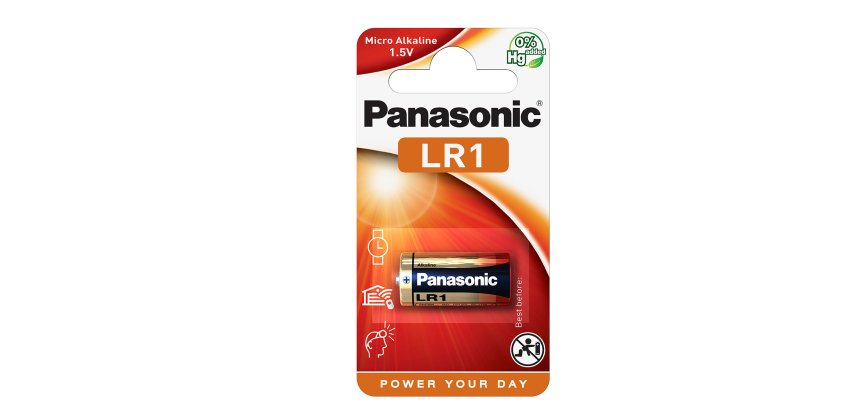 Pila - LR1 - 1,5V - alcalina - Panasonic - blister 1 pezzo