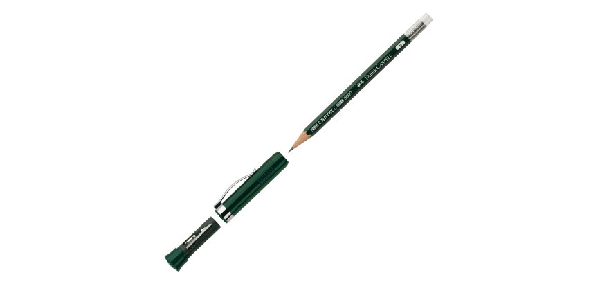 Matita in grafite castell 9000 Extender - gradazione B - Faber-Castell - set regalo con temperamatite