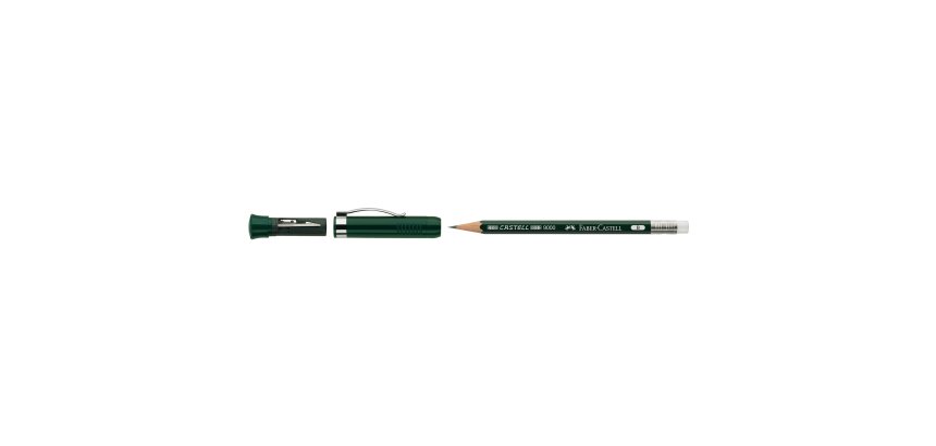 Matita in grafite castell 9000 Extender - gradazione B - Faber-Castell - set regalo con temperamatite