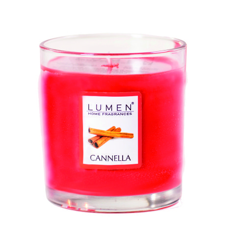 Candela in bicchiere - cannella - Lumen