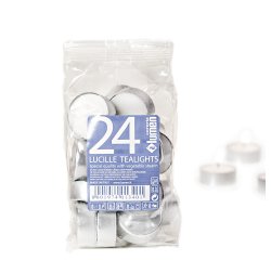 Candele Tealights - bianco - Lumen - sacchetto da 24 pezzi