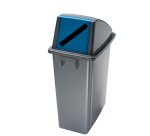 Contenitore Office 60 Lt - con feritoia per carta - 33x46x79 cm - grigio/blu - Medial