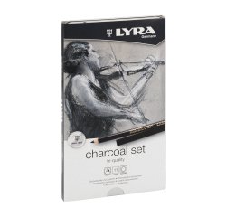 Carboncini in matita e stick di qualità Rembrandt Charcoal Set - Lyra - astuccio metallo