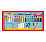 Pastelli Woody 3 in 1 - mina 10 mm - con temperino - Stabilo - astuccio 18 pezzi