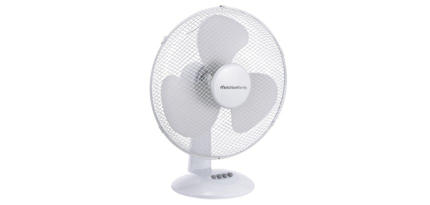 Ventilatore da tavolo - 3 velocità - pala diametro 40 cm - 35 W - 41,4 x 51,8 x 23,9 cm - Melchioni family
