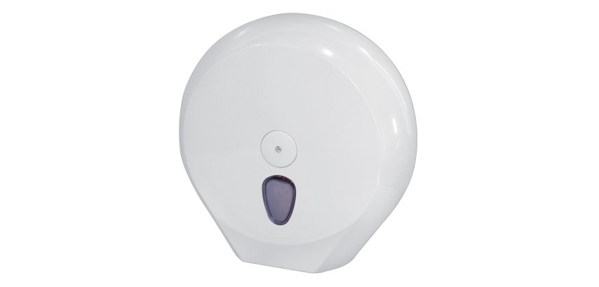 Dispenser carta igienica Plus rotolo Mini Jumbo - 27,3 x 12,8 x 27 cm - rotolo diametro 23 cm - bianco - Mar Plast
