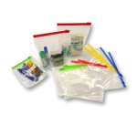 Buste slider - con chiusura zip e cursore - 20 x 25 x 3 cm - 60 micron - LDPE - trasparente/giallo - Viva - conf. 50 pezzi