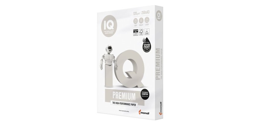 Carta IQ Premium - A3 - 120 gr - bianco - Mondi - conf. 250 fogli