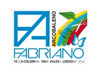 Album Arcobaleno - 24x33cm - 10 fogli - 140gr - 5 colori - Fabriano
