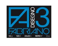 Album F3 - 24x33cm - 10 fogli - neri - 125gr - Fabriano