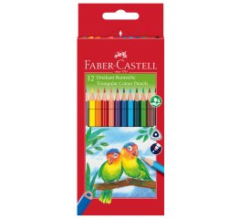 Matite colorate Eco triangolari - diametro mina 3 mm - Faber-Castell - astuccio 12 pezzi  con temperino