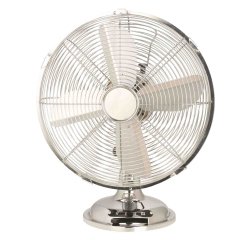 Ventilatore Cromo da tavolo - pala diametro 30 cm - 35 W - metallo cromato - CFG