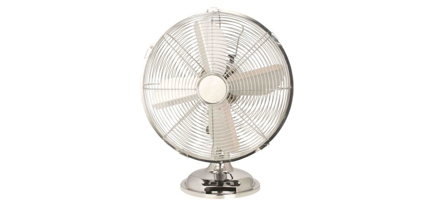 Ventilatore Cromo da tavolo - pala diametro 30 cm - 35 W - metallo cromato - CFG