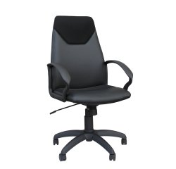 Poltrona direzionale Guru GRP - con ruote e braccioli - nero - Unisit