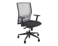 Poltrona semidirezionale X2 - con braccioli regolabili - nero/grigio - Unisit
