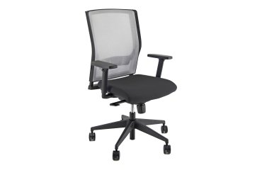 Poltrona semidirezionale X2 - con braccioli regolabili - nero/grigio - Unisit