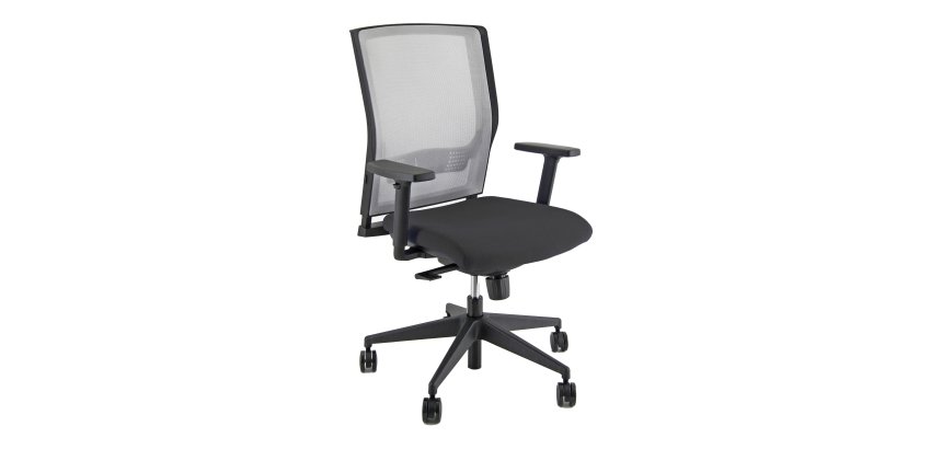 Poltrona semidirezionale X2 - con braccioli regolabili - nero/grigio - Unisit