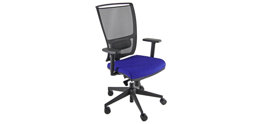 Poltrona semidirezionale Zoe ZOEA - con braccioli regolabili - blu/nero - Unisit