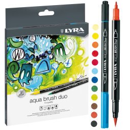 En_rotulador lyra aqua brush duo caja de 12 colores