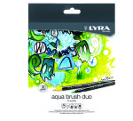 Pennarelli Aqua Brush Duo - punte 2,00 - 4,00 mm - Lyra - astuccio 24 pezzi