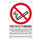 Cartello segnalatore - 27x43 cm - VIETATO FUMARE - alluminio - Cartelli Segnalatori