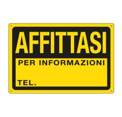 Cartello segnalatore - 30x20 cm - AFFITTASI - PPL - Cartelli Segnalatori