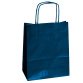 Shopper Twisted - maniglie cordino - 18 x 8 x 24 cm - carta kraft - blu - Mainetti Bags - conf. 25 pezzi