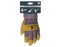 Guanti Deltaplus Docker DC103 in pelle crosta di bovino beige/blu taglia 10