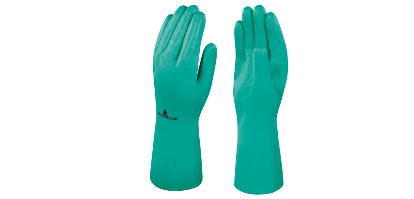 Guanti da lavoro industriale Deltaplus Nitrex 801 in nitrile floccato cotone