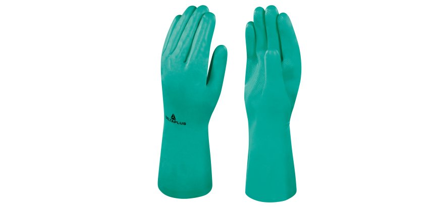 Guanti da lavoro industriale Deltaplus Nitrex 801 in nitrile floccato cotone