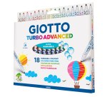 Pennarelli Turbo Advanced - punta 2,8mm - colori assortiti - Giotto - astuccio 18 pezzi
