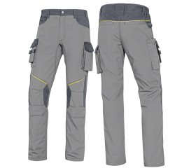Pantalone da lavoro Mach 2 Corporate - twill/poliestere/cotone - taglia XL - grigio chiaro/grigio scuro - Deltaplus