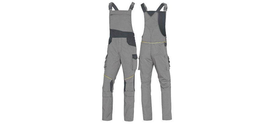 Salopette da lavoro Deltaplus Mach 2 Corporate, grigio chiaro/grigio scuro