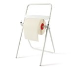 Porta bobina industriale - da terra - 40 x 44 x 80 cm - metallo verniciato - bianco - PerfettoFactory