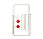 Porta bobina industriale - da terra - 40 x 44 x 80 cm - metallo verniciato - bianco - PerfettoFactory