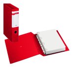 Raccoglitore Stelvio F - 22 x 30 cm - 4 anelli a D 25 mm - dorso 3,5 cm - rosso - Sei Rota