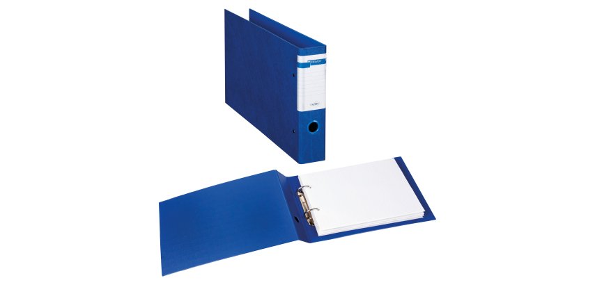 Raccoglitore Stelvio F - 30 x 22 cm album - 2 anelli a D 40 mm - dorso 6 cm - blu - Sei Rota