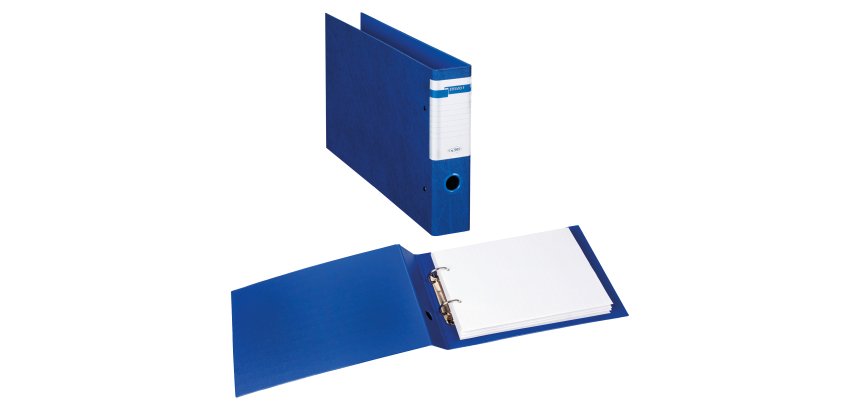 Raccoglitore Stelvio F - 30 x 22 cm album - 2 anelli a D 40 mm - dorso 6 cm - blu - Sei Rota