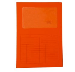 Cartelline a L con finestra Sintex - cartoncino 120 gr - 22x31 cm - rosso - Blasetti - conf. 50 pezzi