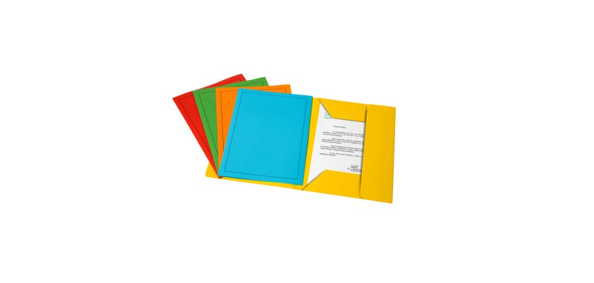 Cartelline 3 lembi - con stampa - 200 gr - 24x32 cm - mix 5 colori - Fraschini - conf. 25 pezzi