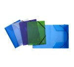 Cartella 3 lembi con elastico angolare 2ndLife - 22 x 30 cm - dorso 3 cm - PP riciclato - mix 4 colori - Favorit