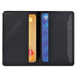 Portadocumenti RFID Hidentity  Doppio per bancomat/carta di credito - PVC - 9,5x6 cm - nero - Exacompta