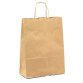 Shopper - maniglie cordino - 26 x 11 x 35 cm - carta biokraft - avana - Mainetti Bags - conf. 25 pezzi