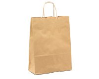 Shopper - maniglie cordino - 54 x 14 x 45 cm - carta biokraft - avana - Mainetti Bags - conf. 10 pezzi