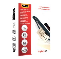 Pouches Capture125 - 83x113 mm - 2x125 micron - Fellowes - scatola 100 pezzi