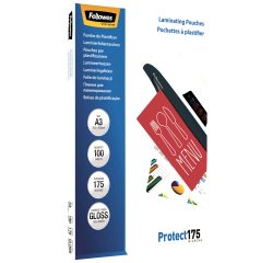 Pouches Protect175 - A3 - 303x426 mm - 2x175 micron - Fellowes - scatola 100 pezzi