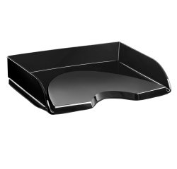 Vaschetta portacorrispondenza - apertura frontale - 26 x 35,1 x 6,9 cm - nero crystal - Cep