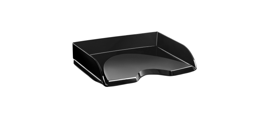 Vaschetta portacorrispondenza - apertura frontale - 26 x 35,1 x 6,9 cm - nero crystal - Cep